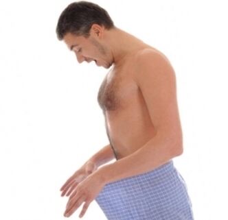 The joy of a man with the result of penis enlargement